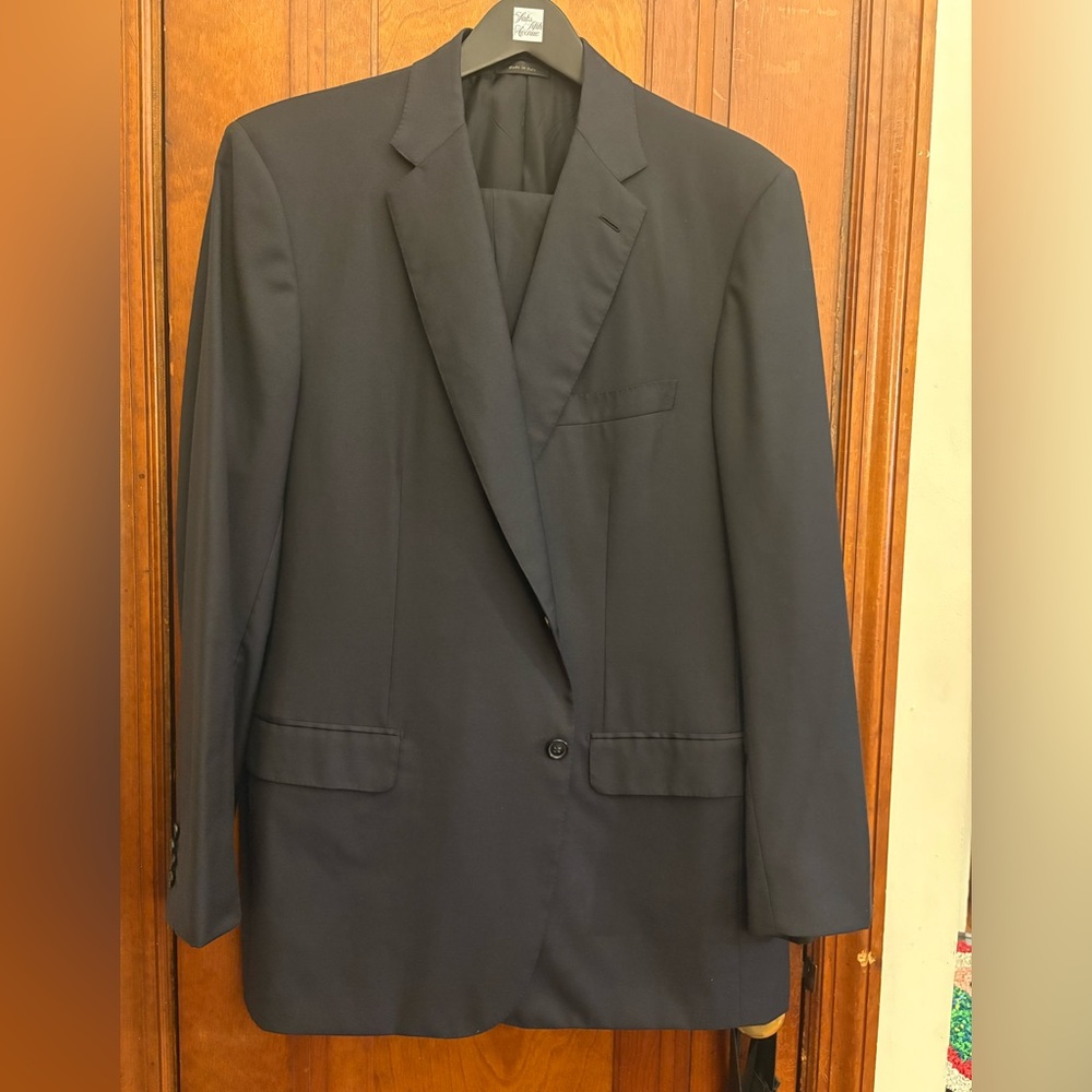 Brioni NM colosse navy blue wool 2pc Wool Suit